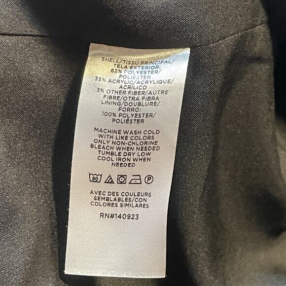 LOFT Jacket Womens XL Black Metallic Tweed Cropped Blazer Gold Button Fringe New - Picture 5 of 8